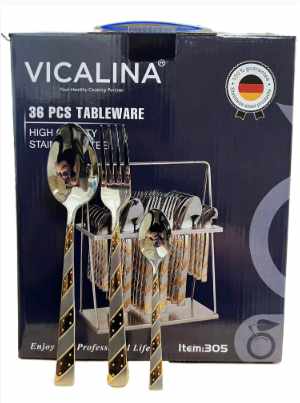Vicalina набор столовых приборов 609830 36 шт серебристый